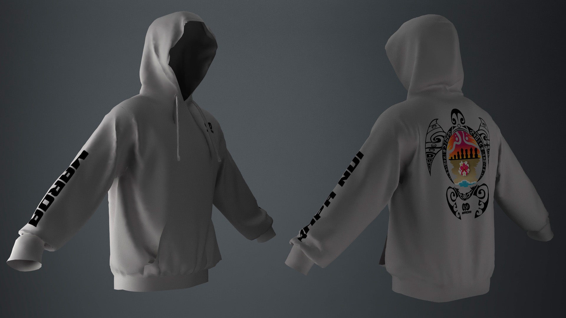 Polerón Canguro Gris Honu Atardecer Tipanie Negro (H)