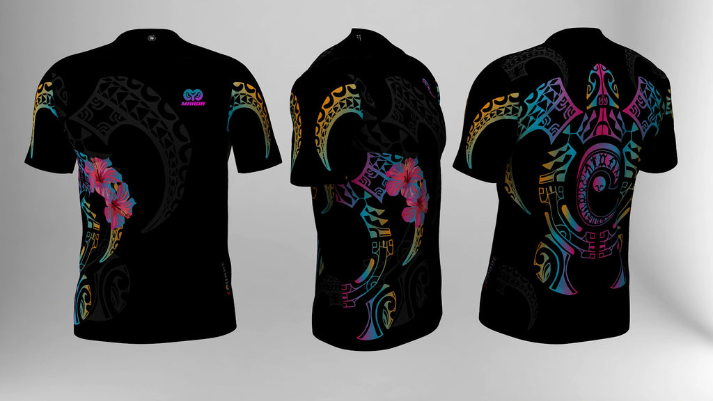 Polera Manga Corta Honu Fucsia Ibiscus (E)