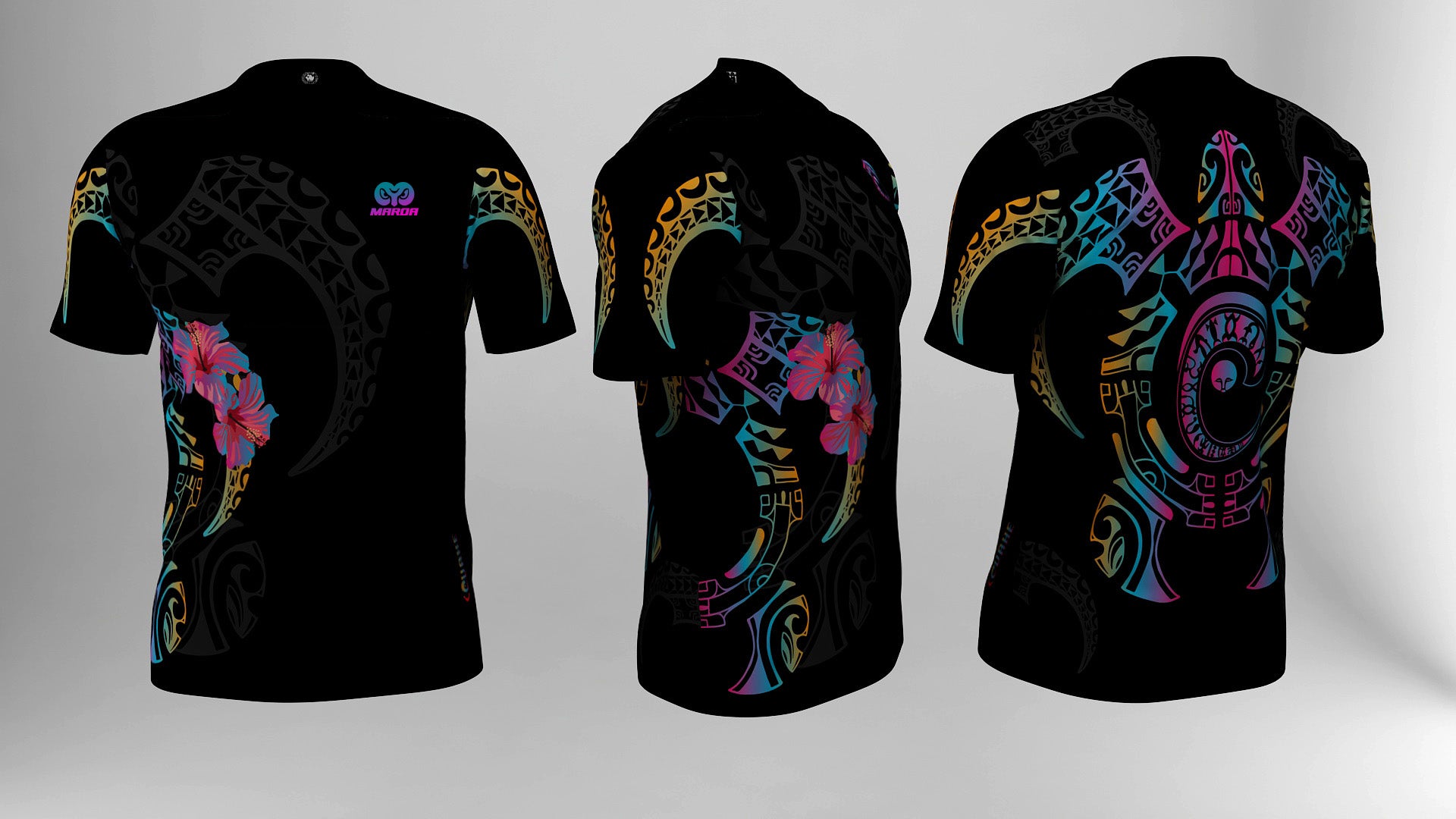 Polera Manga Corta Honu Fucsia Ibiscus (E)