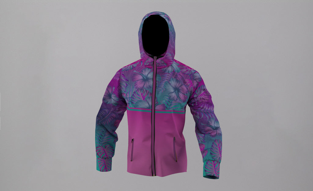 Corta Viento Impermeable Honu Fucsia Ibiscus (E)
