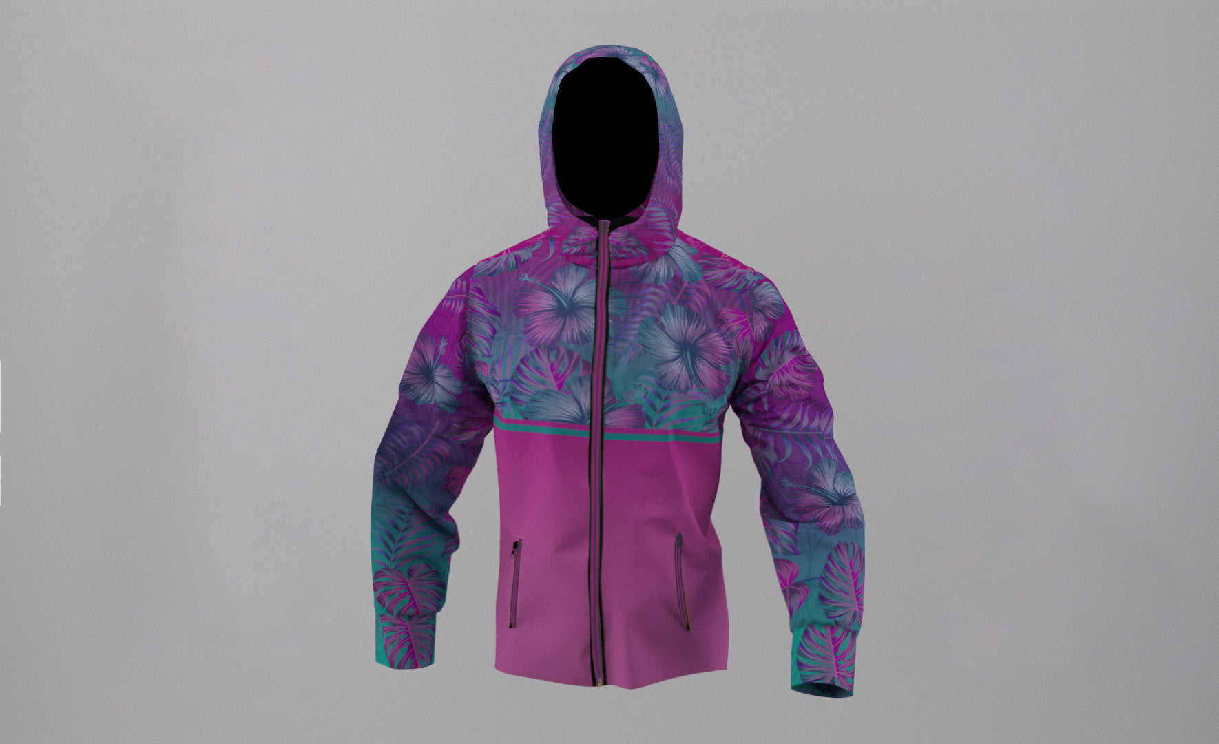 Corta Viento Impermeable Honu Fucsia Ibiscus (E)