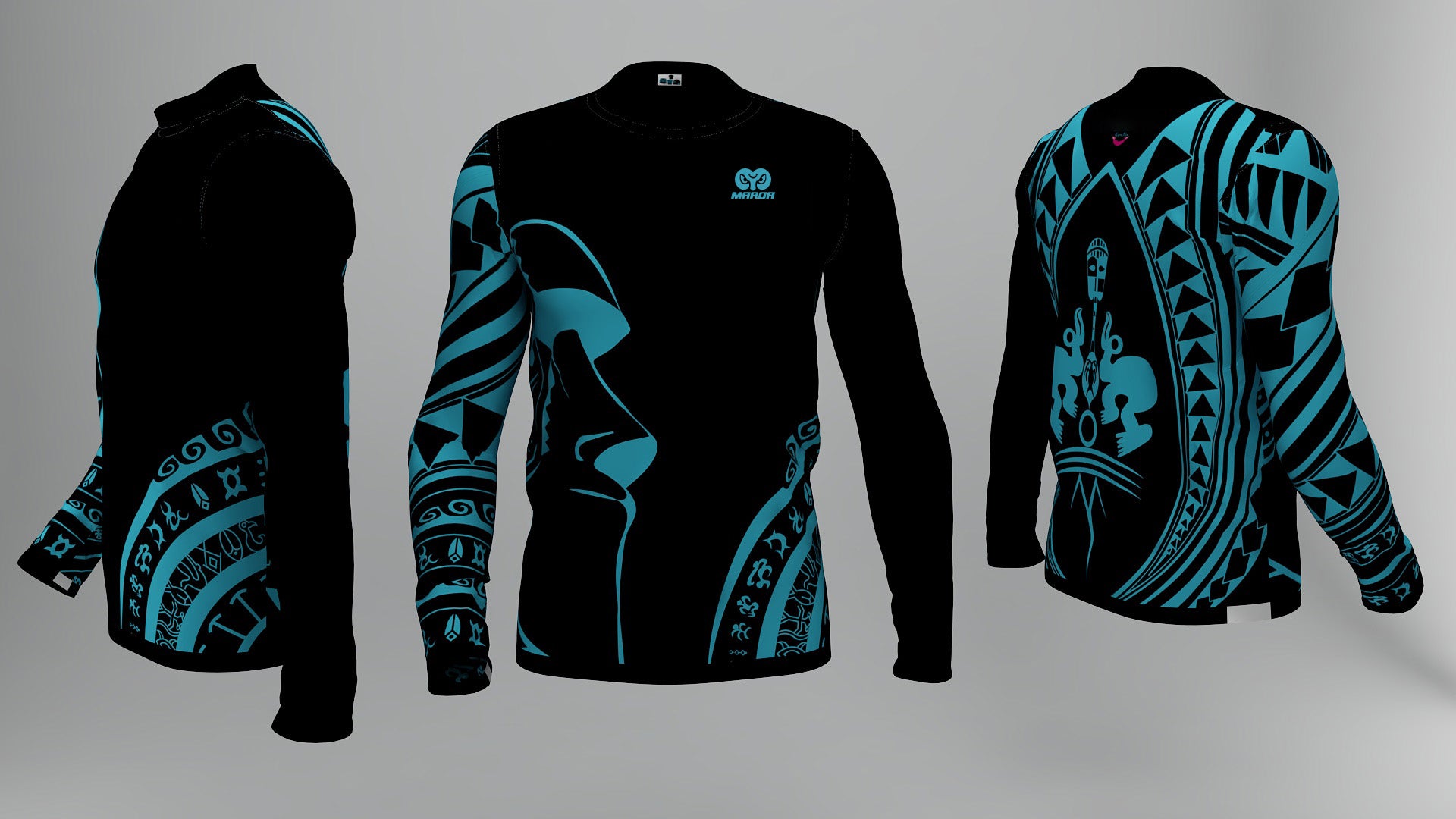 Polera Manga Larga Moai Rapa Nui (I)
