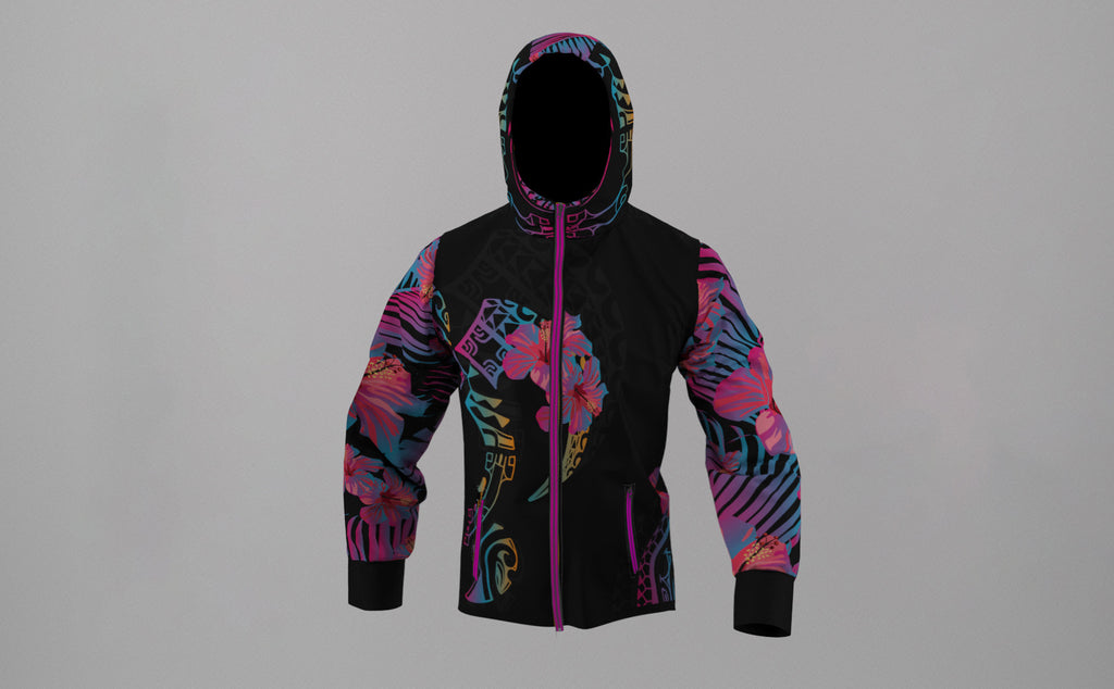 Corta Viento Impermeable Honu Maori Fucsia (F)