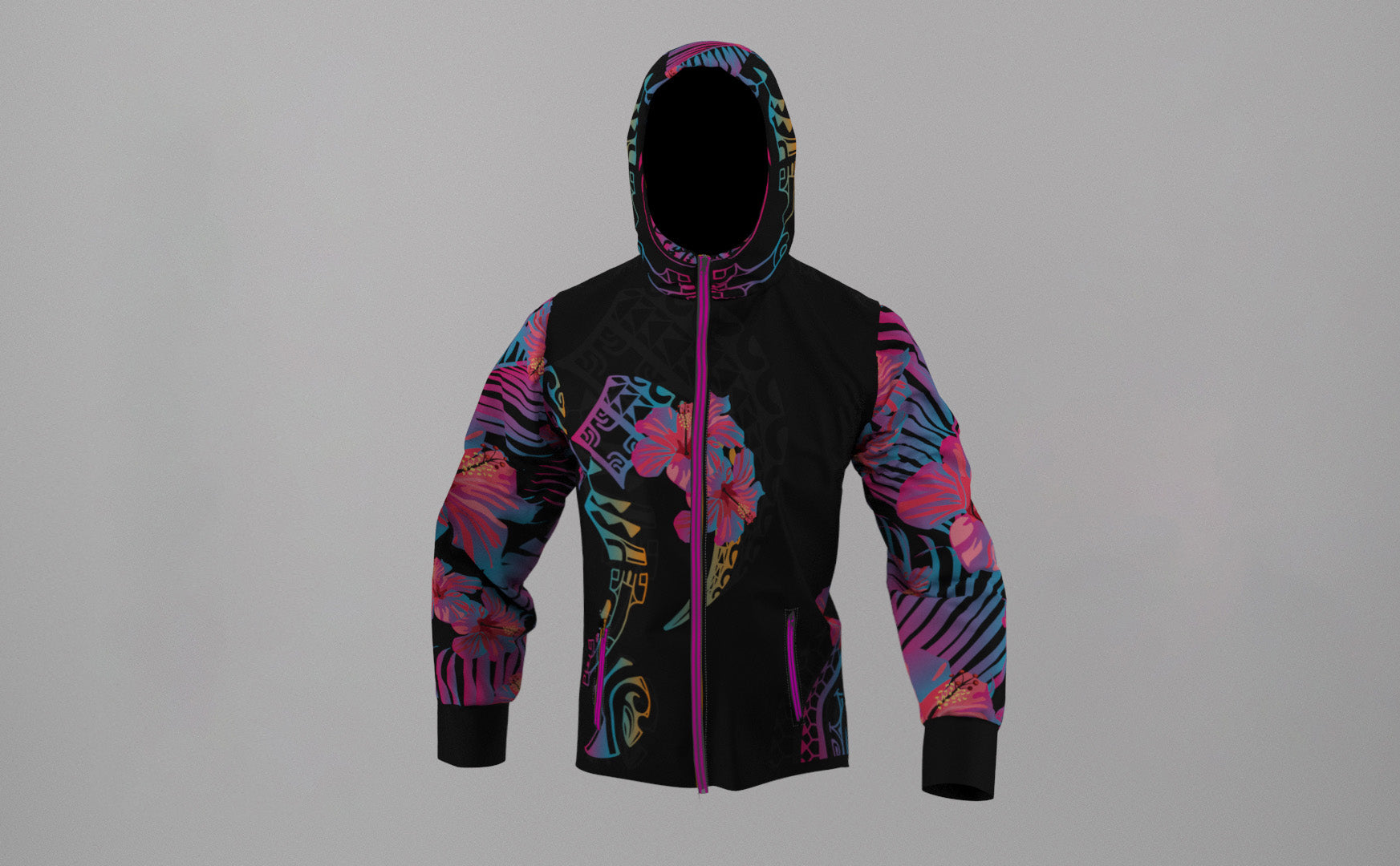 Corta Viento Impermeable Honu Maori Fucsia (F)