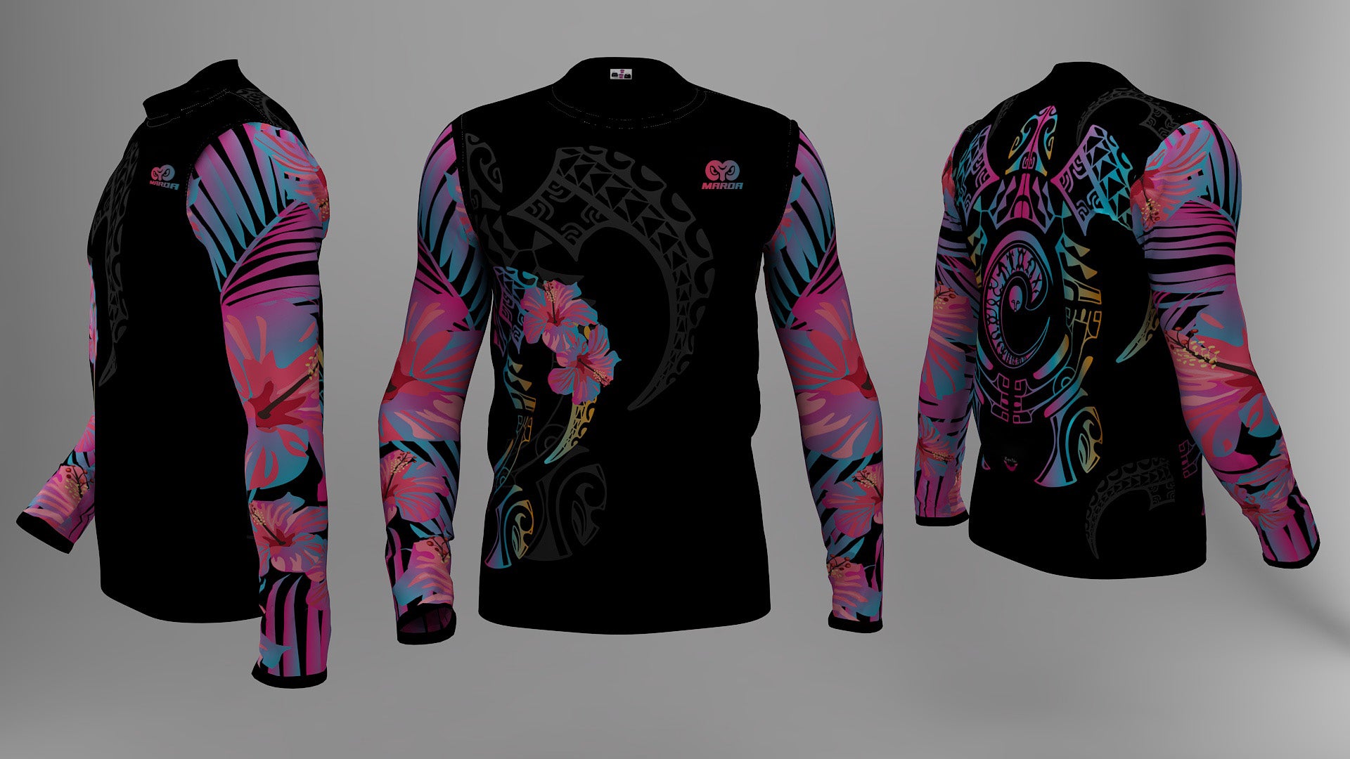 Polera Manga Larga Honu Maori Fucsia (L)