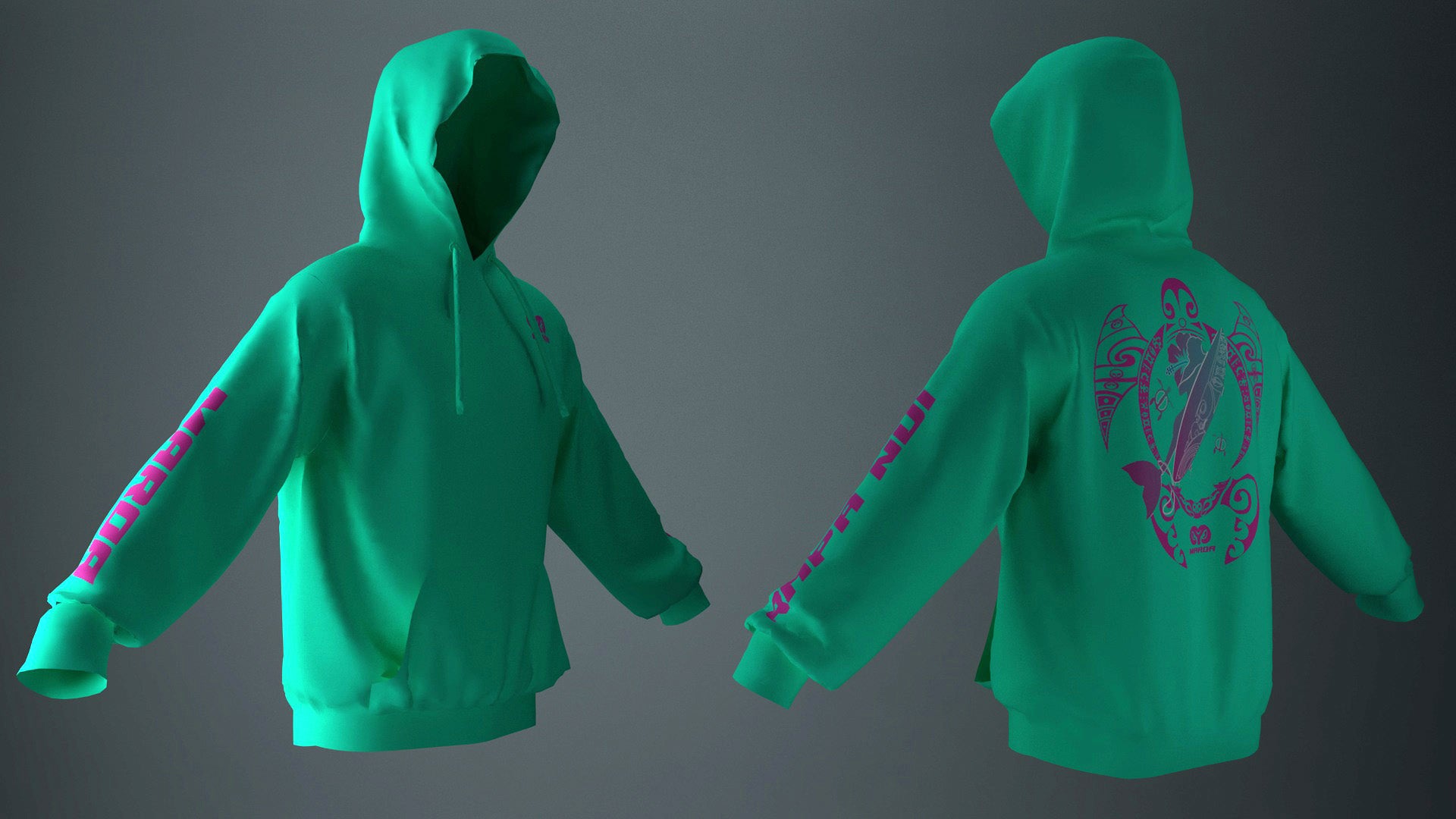 Polerón Canguro Turquesa Honu Meherio (A)