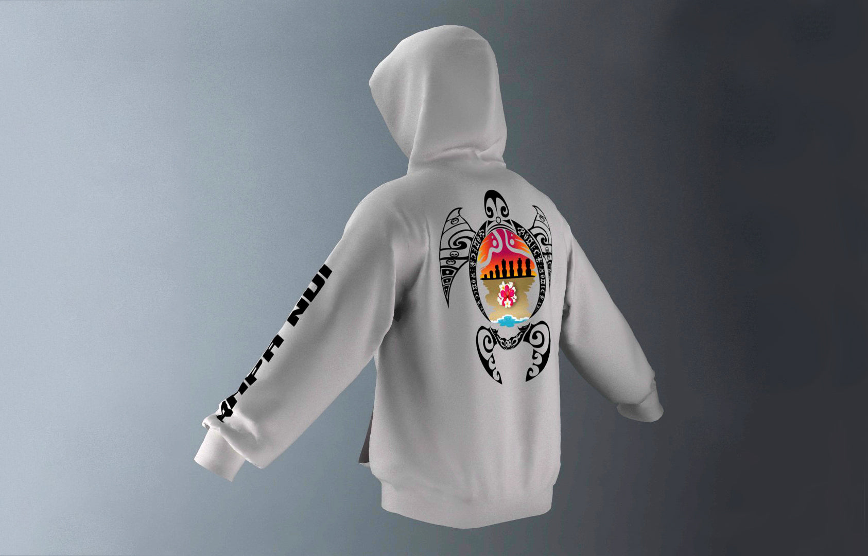 Polerón Canguro Gris Honu Atardecer Tipanie Negro (H)