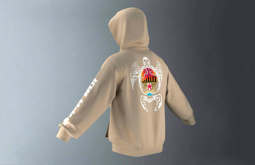 Polerón Canguro Beige Honu Atardecer Tipanie Blanco (J)