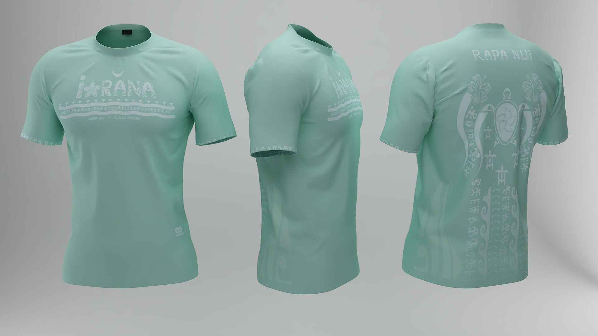 Polera Manga Corta Iorana - Honu Verde Agua (O)