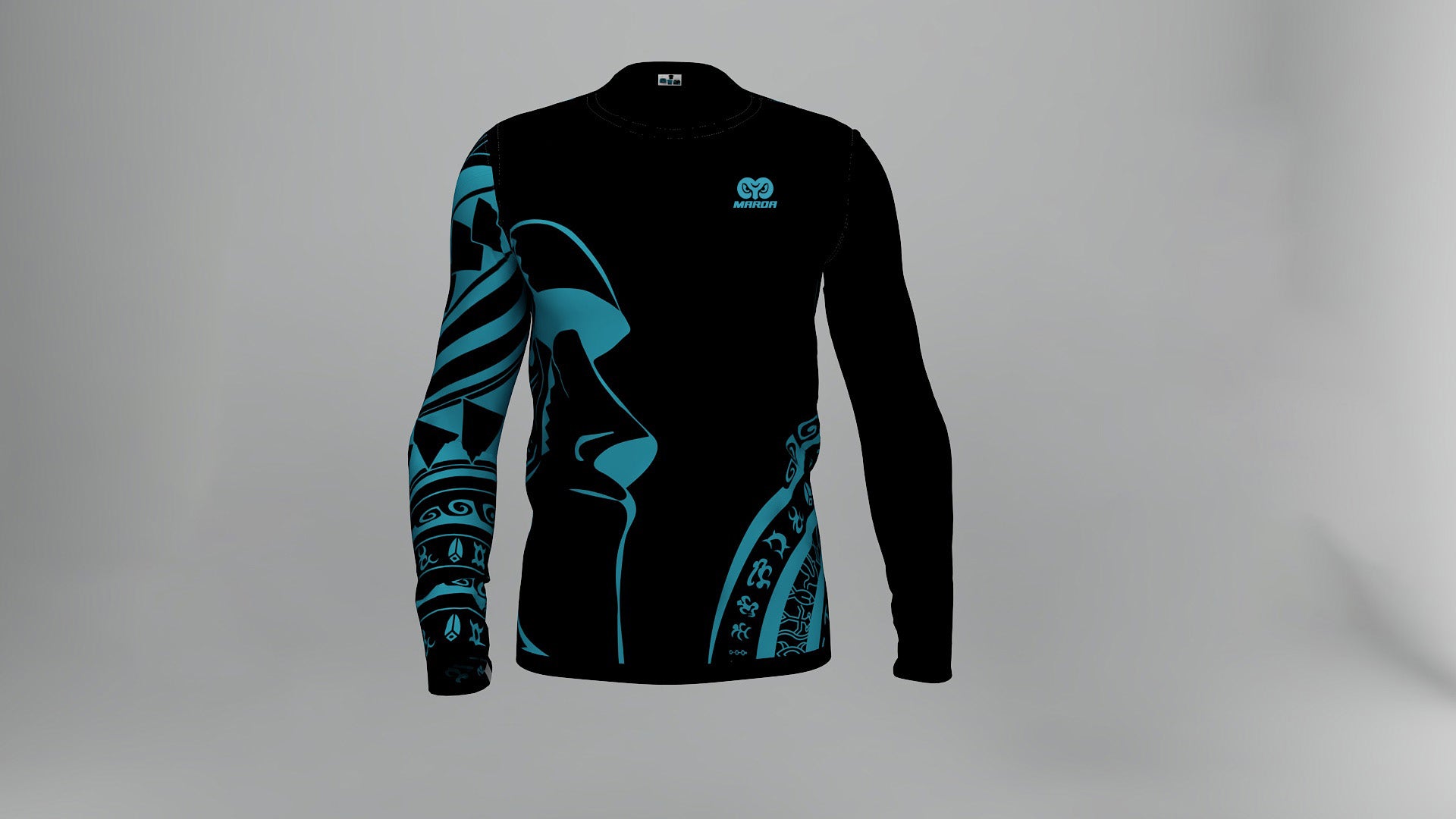Polera Manga Larga Moai Rapa Nui (I)