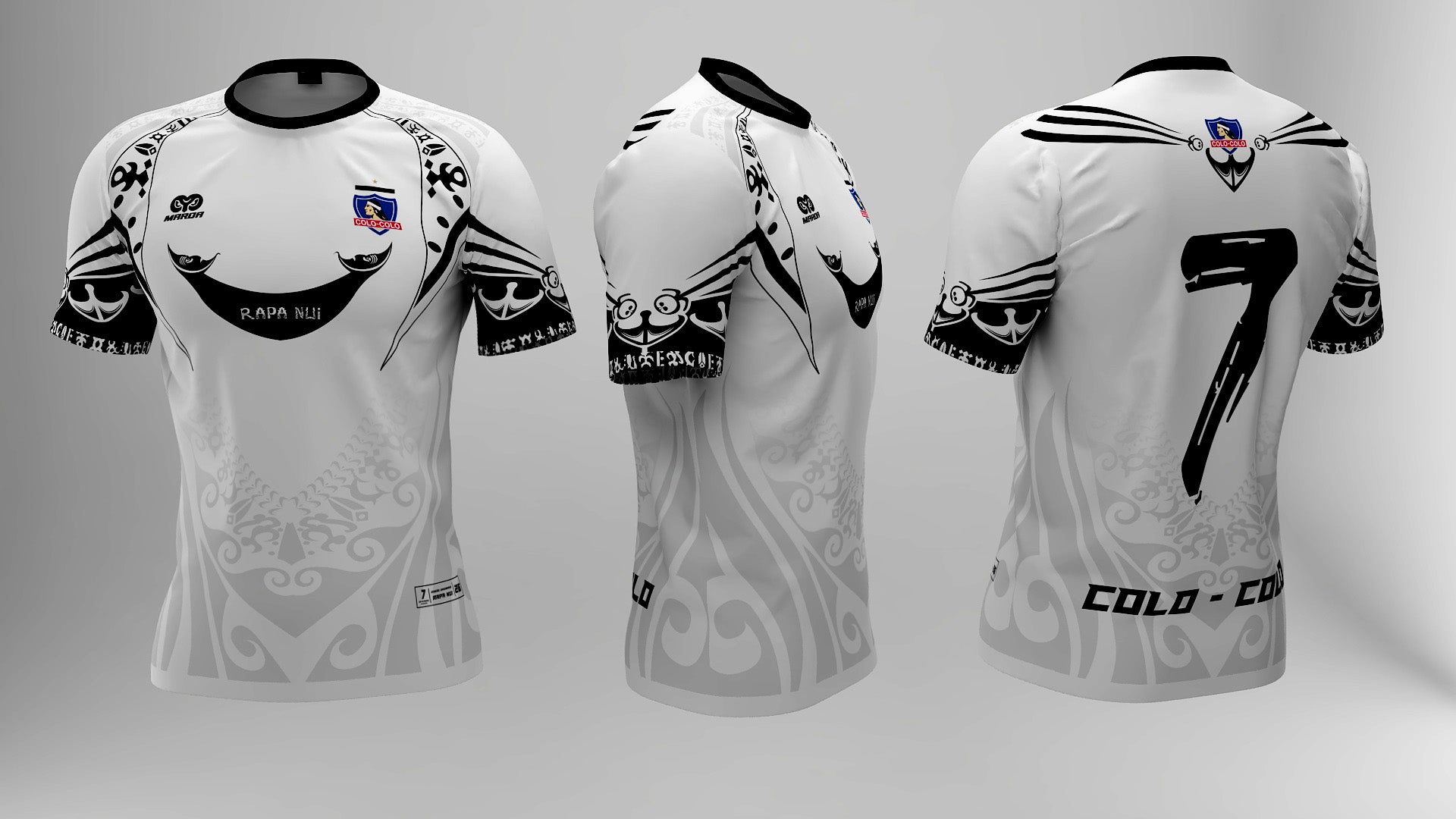Polera Manga Corta Colo Colo Blanca - vista alternativa