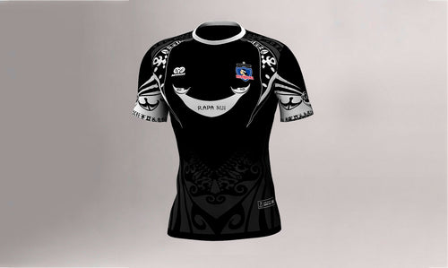 Polera Manga Corta Colo Colo Negra - vista frontal