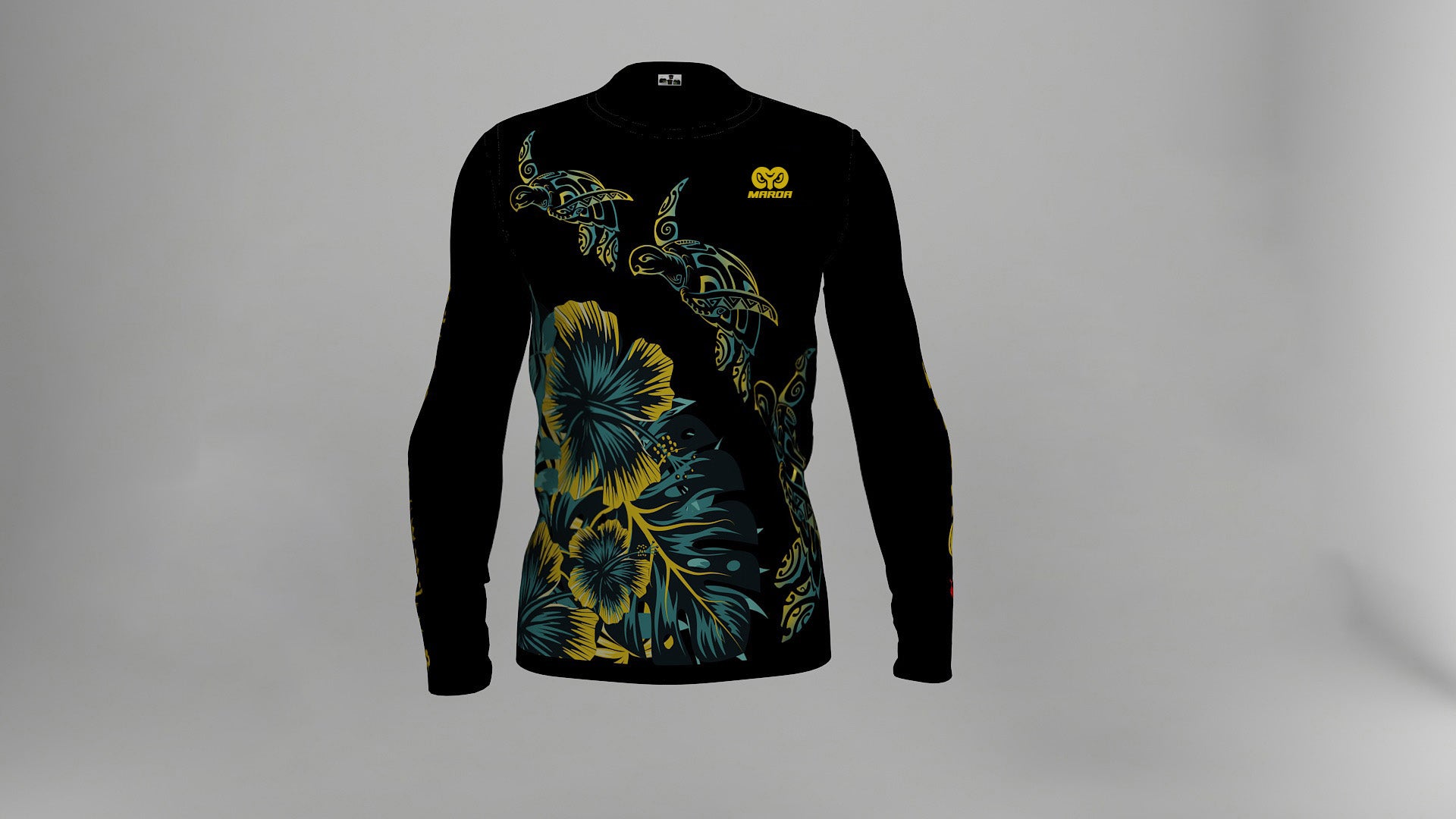 Polera Manga Larga Honu Ibiscus Amarillo (B)