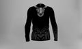 Polera Manga Larga Rapa Nui Make Tattoo Negra (Q)