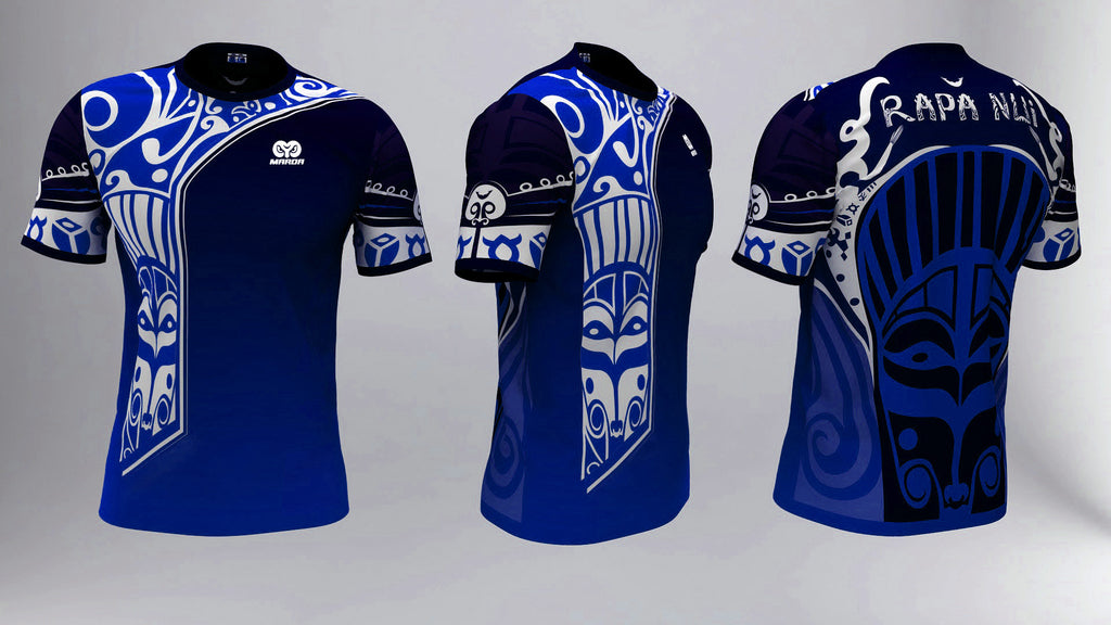 Polera Manga Corta Ao Rapa Nui Azul (D)