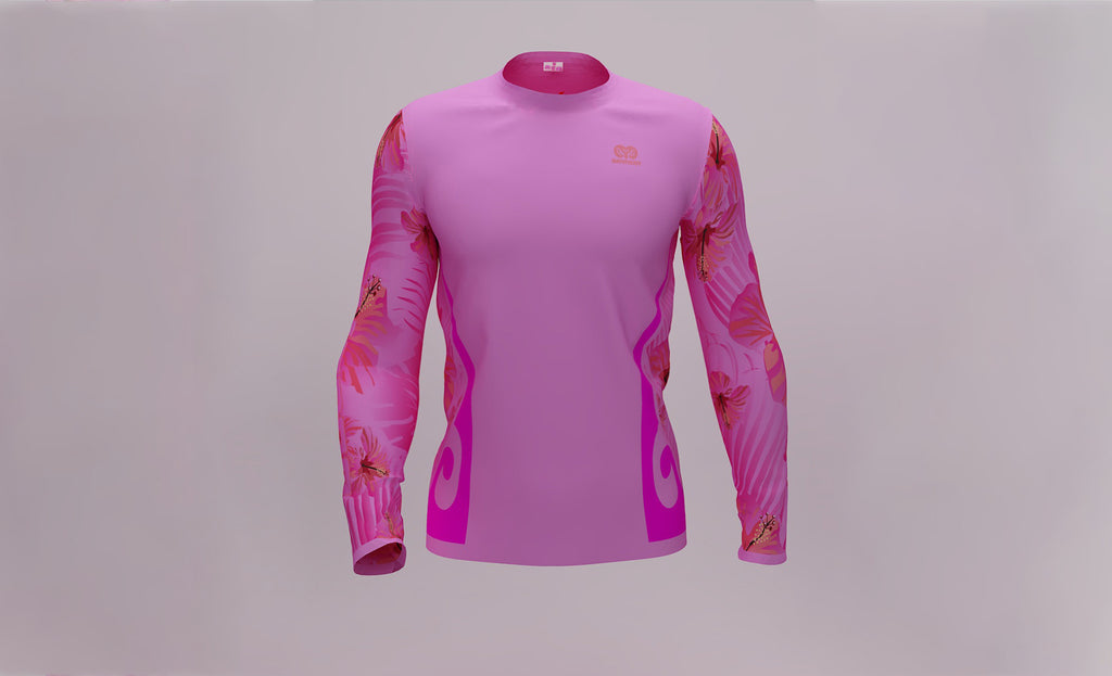 Polera Manga Larga Honu Flor Rosada (S)