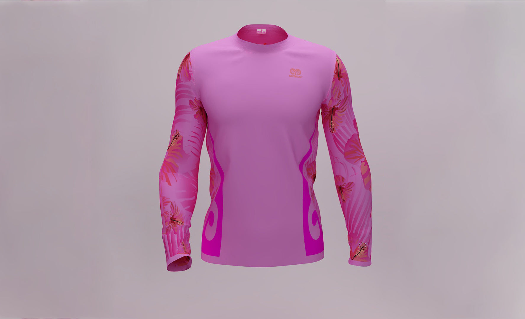 Polera Manga Larga Honu Flor Rosada (S)