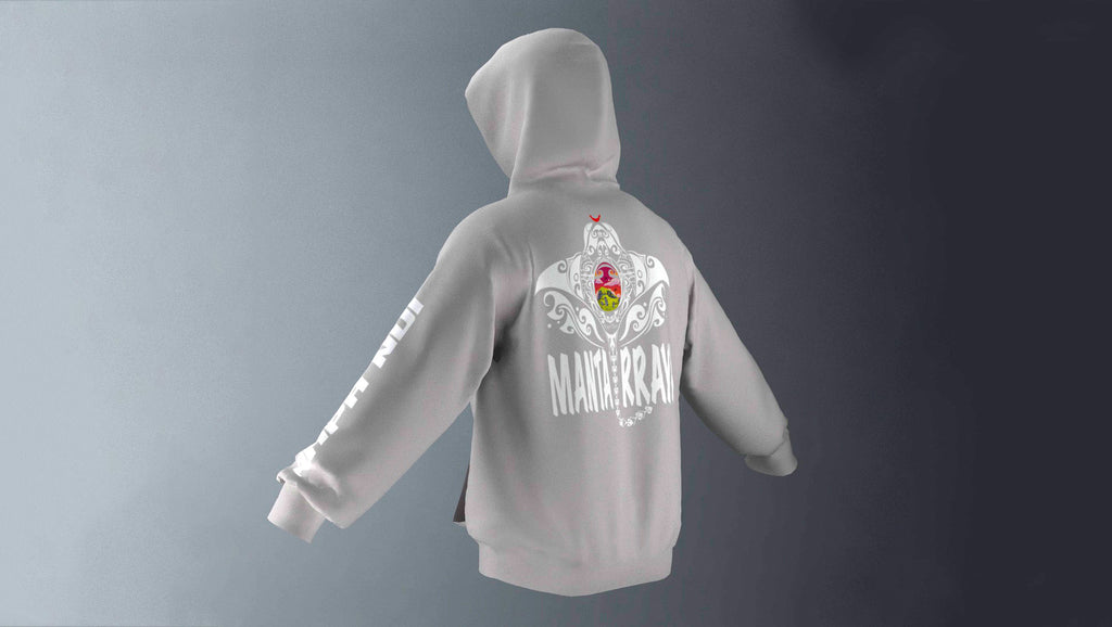 Polerón Canguro Cierre Gris Matarraya Blanco (M)